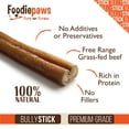 thumbnail image 3 of FOODIEPAWS 12 Inch Bully Sticks for Dogs, 5 Pack | All Natural, Grass-Fed Beef Pizzle | Rawhide-Free & Odor-Free Dog Chews | Fully Digestible, Long Lasting Treats for Medium & Large Dogs, 3 of 8