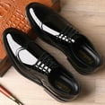 Spring Patent Leather Gloss Large Size Leather Shoes Casual Shoes