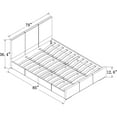 thumbnail image 3 of Camden isle Hindes Upholstered Platform Bed, Grey, King/ Grey, 3 of 5