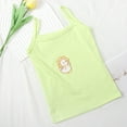 thumbnail image 3 of Kids Girls Tank Tops Size 7 Girls' Camisole, Cotton Cartoon Print Undershirts Cami Scoop Neck Undershirts Soft Dance Tank Tops Light Green,S, 3 of 3
