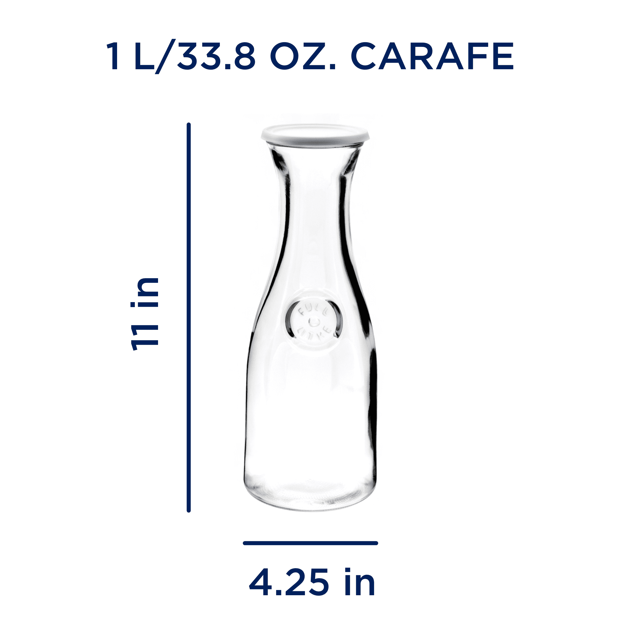Anchor Hocking Glass Carafe with Lid, 1 Liter