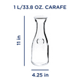 thumbnail image 2 of Anchor Hocking Glass Carafe with Lid, 1 Liter, 2 of 5