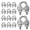 thumbnail image 4 of 20pcs Cable Clamps Wire Rope Clamps U Clamp Stainless Steel Made Wire Rope Cable Fixing Clamps (M4), 4 of 4