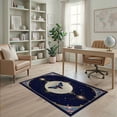 thumbnail image 2 of ODIKA Moth Shaped Gothic Mystical Tarot Whimsical Round Witchy Motif for Home Office, Gaming Room, Under Desk, Non-Slip Chair-Friendly, 2 of 7