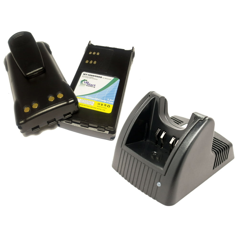 2x Pack HNN9008 Battery + Charger for Motorola HT1250.LS, Waris