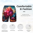 thumbnail image 5 of Lsque Mens Swim Trunks Colorful Stone World Pattern - Bathing Suit Compression Liner - Beach Swim Shorts Swimwear - (S-3XL) - Stretch Quick Dry -XX-Large, 5 of 9