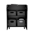 thumbnail image 4 of Storage Cabinet, Casters, Double Door, Two Interior Shelves Black, 4 of 7