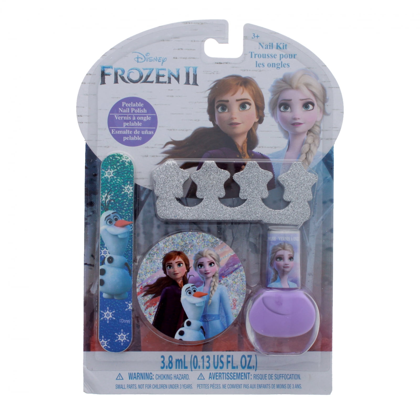 Disney Frozen 2 Girls Nail Polish Elsa Anna Cosmetic Glam Set, Ages 3