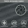 thumbnail image 2 of Waterproof Couch Cushion Covers for Couches and Sofas, Stretch Jacquard Sofa Seat Cover Replacement for Dogs, Pets & Kids, Durable Furniture Protector for Chair Cushions, Dark Gray, 2 of 5