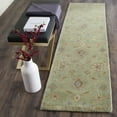 thumbnail image 3 of SAFAVIEH Wyndham Bernica Floral Wool Area Rug, Light Green, 7' x 7' Square, 3 of 9