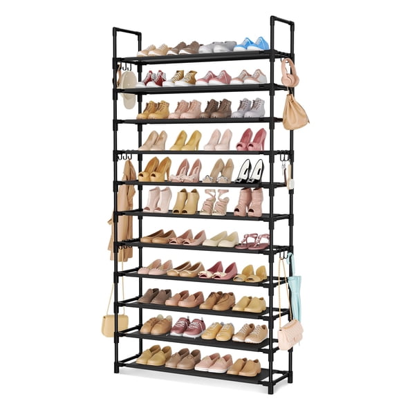 Zapatero LANTEFUL de 11 niveles, 86 x 25 x 190 cm, con 18 ganchos