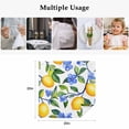 thumbnail image 4 of Yellow Lemon Cloth Napkins, Blue Flower Botanical Blossom Motif Spring Washable and Reusable Dinner Napkins Set of 4, Table Napkin for Kitchen Party Birthday Wedding Hotel Housewarming 20"x20", 4 of 8