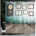 thumbnail image 4 of Ambesonne Vintage Shower Curtain, Old Room Wooden, 69"Wx84"L, Green and Brown, 4 of 5