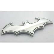 Puloru Bat Emblem Automotive Decals & Stickers, Metal Gold/Silver/Black, 8x2.4cm