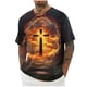 thumbnail image 1 of Blusa de Manga Corta para Hombres Impresión de Camiseta Cuello Redondo Top de Moda de Manga Corta, 1 of 8