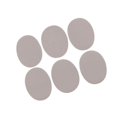 thumbnail image 1 of 6x Patchs Thermocollants Autocollants Réparation Coudières Genouillères Ovales Gris Clair, 1 of 7