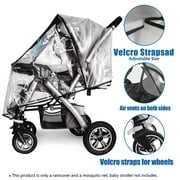 IFCOW Universal Stroller Raincover Rain Cover for Pushchair Buggy Pram Baby Travel Weather Shield Ventilation Clear