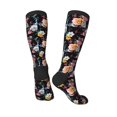 thumbnail image 4 of Daiia Sports Socks Hibiscus Rose Printed Novelty Crew Socks for Men Women Knee High Socks Cotton Socks Soft & Breathable Support Unisex Socks, 4 of 9