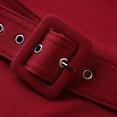 thumbnail image 6 of Baberdicy Casual Dress Women Fashion Round Neck Solid Three Quarter Sleeve Dress Party Dress Sundress Red L2, 6 of 8