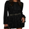 thumbnail image 2 of POINTERTECK Ladies‘ Chic Dress with Long Sleeves and  Neckline, 2 of 8