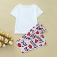 thumbnail image 4 of Censtreet Womens Pajama Sets 2 Piece Soft Short Sleeve Top and Pants Sleepwear Round Neck Pjs Lounge Set, 4 of 9