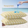 thumbnail image 4 of Lumbar Pillow Covers 20x12 Inch Set of 2, Yellow Buffalo Plaid Waterproof Outdoor Pillow Covers, Farmhouse Retro Checked Rustic Decorative Cushion Pillowcases for Couch, Sofa, Bed, Garden, Patio, 4 of 9