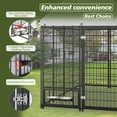thumbnail image 4 of Dog Kennel, Outdoor Pet Pen, Dog Run Enclosure with Roof Cover, Metal Coop Fence for Animals, 7.94x4.13x5.95 Ft Size, 4 of 11