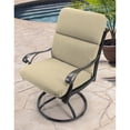 thumbnail image 2 of Jordan Manufacturing Sunbrella 45" x 22" Spectrum Sand Solid Rectangular Outdoor Chair Cushion with Ties and Hanger Loop, 2 of 12