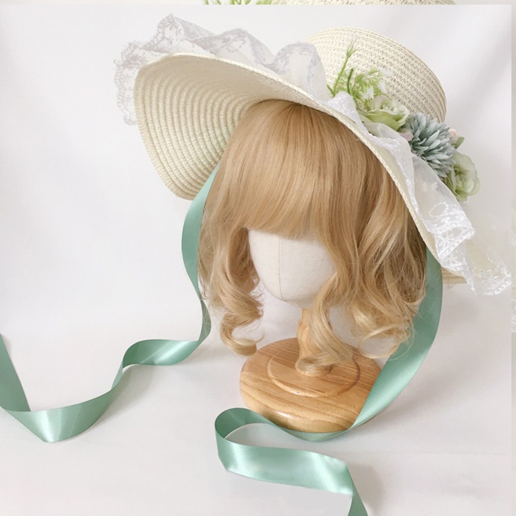 Yokua French Straw Sun Hat Flower Bonnet Hat Female Travel Hat Camping Hat