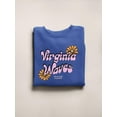 thumbnail image 3 of Virginia Waves Hippie Flowers Sweatshirt Women -Image by Shutterstock, Female 5X-Large, 3 of 4