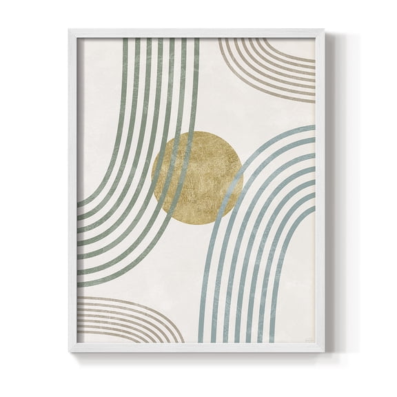 Modern Flow in White Solid Wood 8 x 10 Framed Print