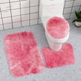 thumbnail image 3 of Yeetfub Clearance Sale!!! Bathroom Rugs Queen Size Soft Cozy 3 Piece Bath Mats Set Toilet Lid Cover U Shape Rug Washable Absorbent Bathroom Rug Sets for Shower Under The Sink Brown, 3 of 3
