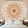 thumbnail image 4 of Gojian Boho Floral Mandala Tapestry Wall Hanging Pink Bohemian Flower Medallion Tapestry Aesthetic Watercolor Hippie Indian Small Tapestries for Bedroom Living Room Dorm Decor, 4 of 6