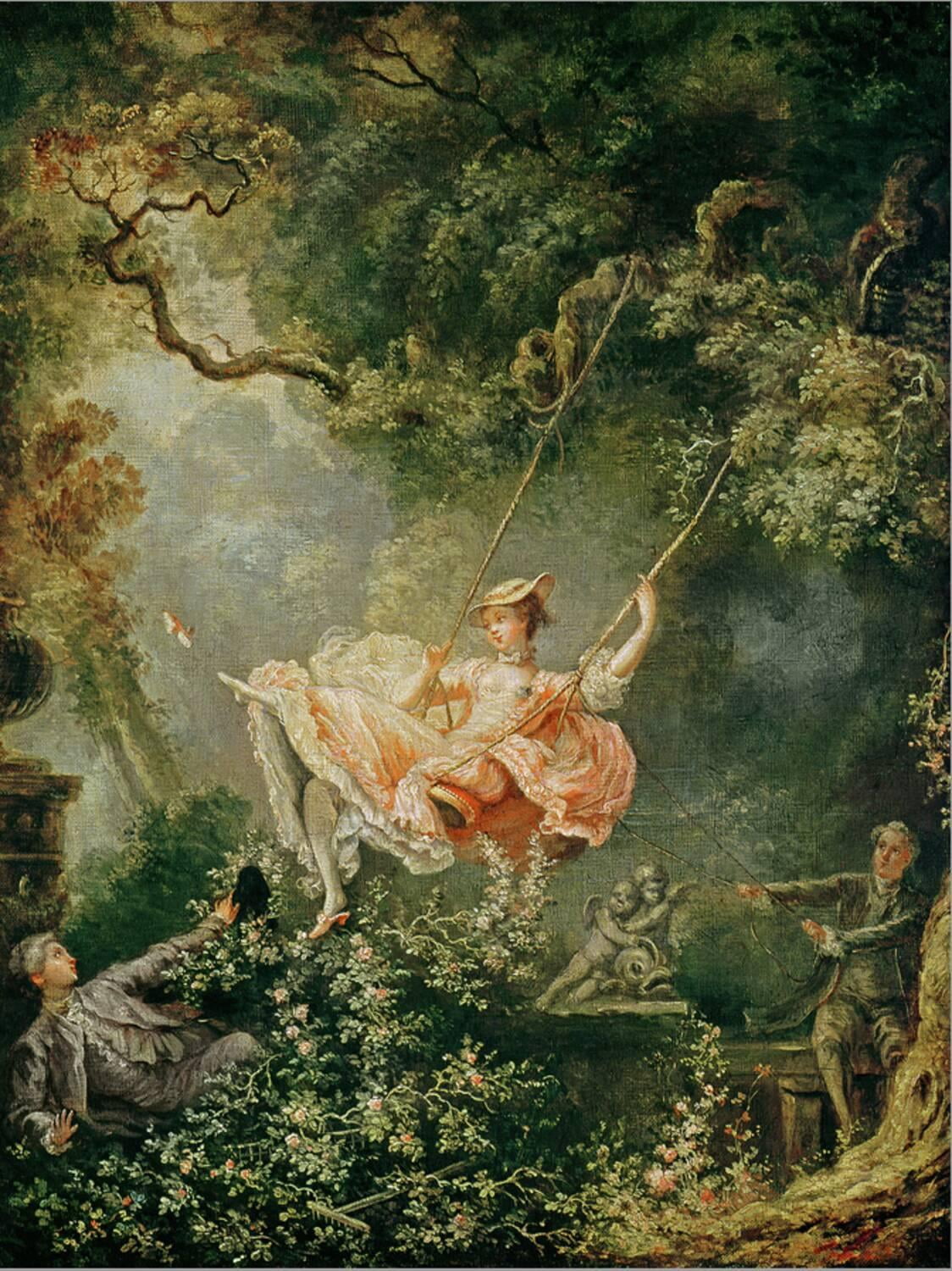Art.com The Swing Stretched Canvas Print Wall Art by Jean-Honor? Fragonard, 24" x 32"