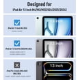 thumbnail image 3 of TiMOVO Case for iPad Air 13 inch (M4 2026/M3 2025/M2 2024), Slim Stand Smart Cover with Translucent Back, Support Touch ID, Auto Wake/Sleep, Navy Blue, 3 of 8