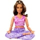 thumbnail image 5 of Barbie Made To Move Fashion Doll, Brunette With Curvy Body, Removable Top & Pants, 22 Bendable Joints, Purple, 5 of 5