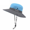 thumbnail image 2 of dgysar Womens Wide Brim Sun Hat, UPF 50+ Foldable Mesh Beach Hat, Fishing Cap with Chin Strap, Summer Outdoor UV Protection, 2 of 2