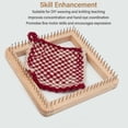 thumbnail image 2 of Wooden Knitting Loom, Multifunctional DIY Knitting Board, Hook Design (30x30cm), 2 of 5