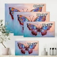 thumbnail image 4 of Designart Vintage Blue Butterfly II Canvas Wall Art, 4 of 4