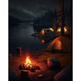 thumbnail image 4 of Maki 20x24 Black Ornate Wood Framed With Double Matting Wall Art Titled - A Delightful Night Ii, 4 of 6