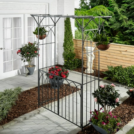 Mainstays Sabine Lake 80 Arched Metal Garden Arbor With