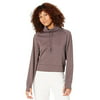 Juicy Couture Women's Jacquard Quilted Crop Pullover, Plum Truffle, Small