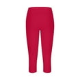 thumbnail image 4 of TRUBKH Cropped Pants for Women Leggings for Women Compression Leggings for Women Petite Pants for Women Work Pants Women Womens Pants Flare Leggings for Women Red M, 4 of 5