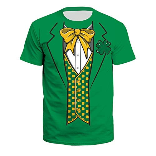 yolsun ST. Patrick's Day Clover T- Shirt, Leprechaun Costume Dress for ...