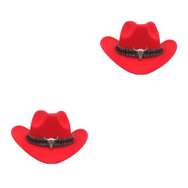 Sonducket Sombrero formal de estilo étnico único Cachemira transpirable y ligera, mientras que la cachemira es transpirable rojo 2Conjunto