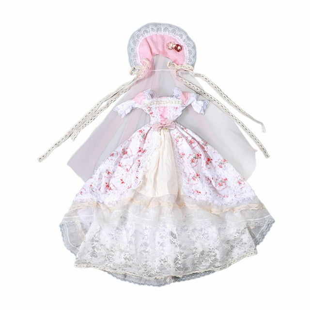 Ropa de moda para muñeca de simulación, vestido de estilo retro para muñeca de 24 pulgadas, tela suave, vestido hecho a mano para muñeca de niña de 60 Estilo B