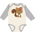 thumbnail image 3 of Inktastic Cute Squirrel, Squirrel With Flowers, Fluffy Tail Boys or Girls Long Sleeve Baby Bodysuit, 3 of 5