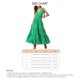 thumbnail image 5 of Vestido con tirantes y cuello en V, cintura delgada, dobladillo grande, tela de lunares redondos para verano, 5 of 5