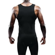 NELEUS Mens Compression Tank Top Athletic Workout Base Layer Undershirt 3 Pack,Black,US Size XL