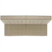 DHP Emily Convertible Tufted Futon Sofa, Gray Linen